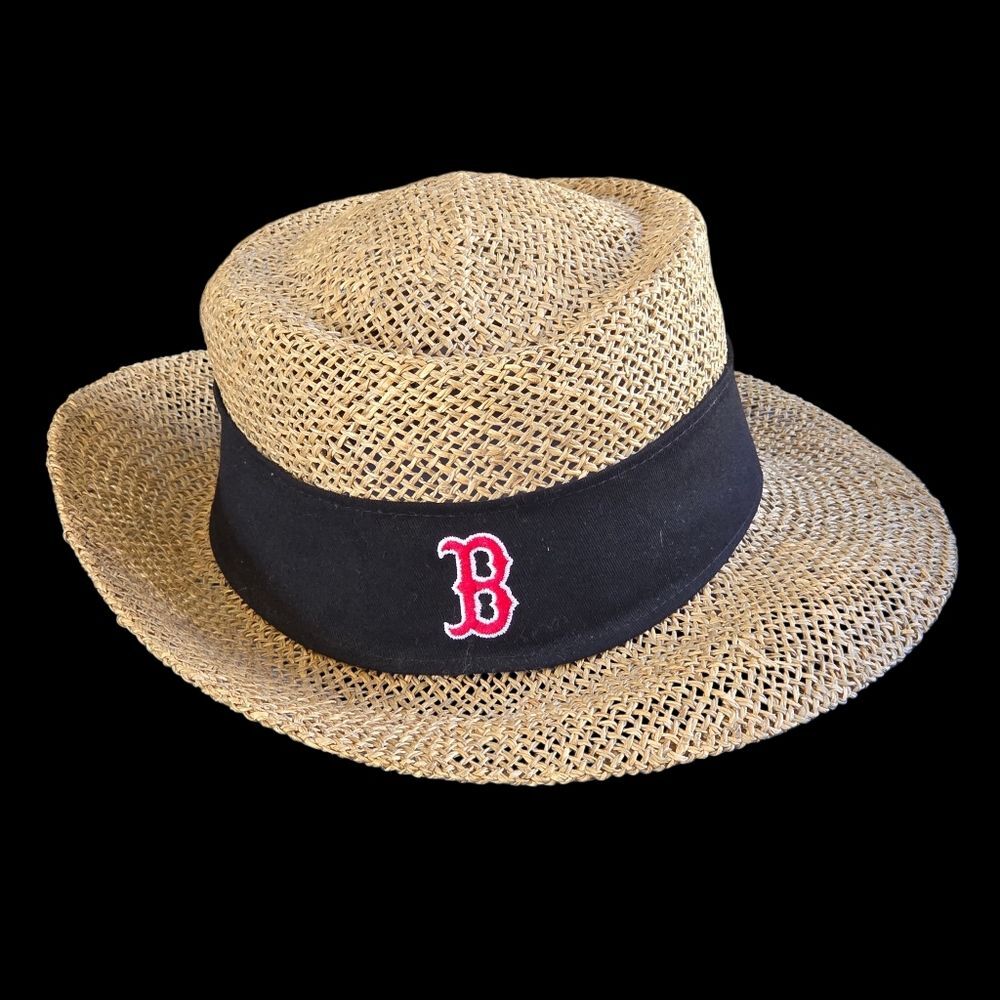 Boston Red Sox Straw Hat Genuine MLB Twins Enterprise NWOT One Size Unisex